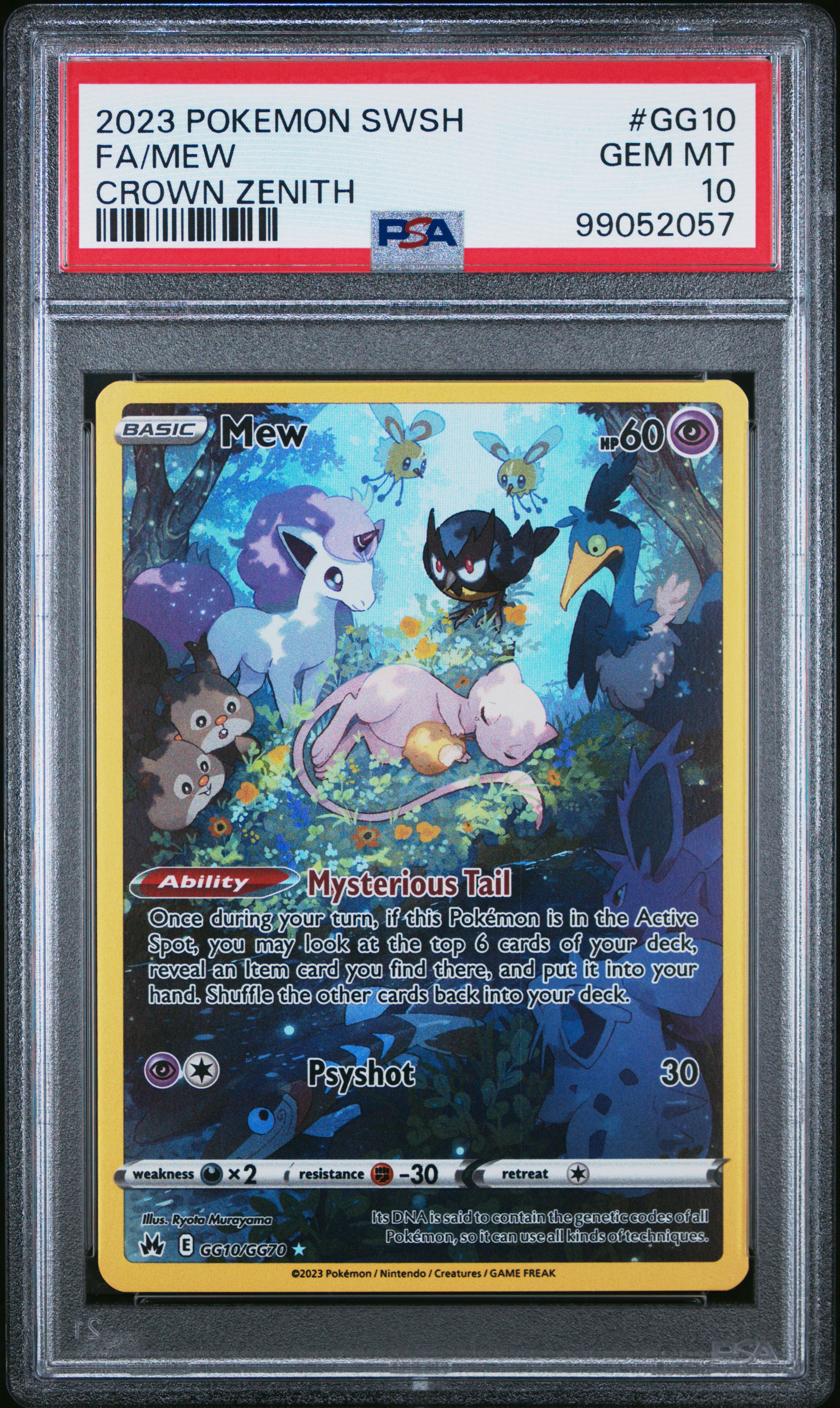 2023 Pokemon Sword And Shield Crown Zenith Fa/Mew #Gg10 (Crown Zenith) Gem Mt 10 front
