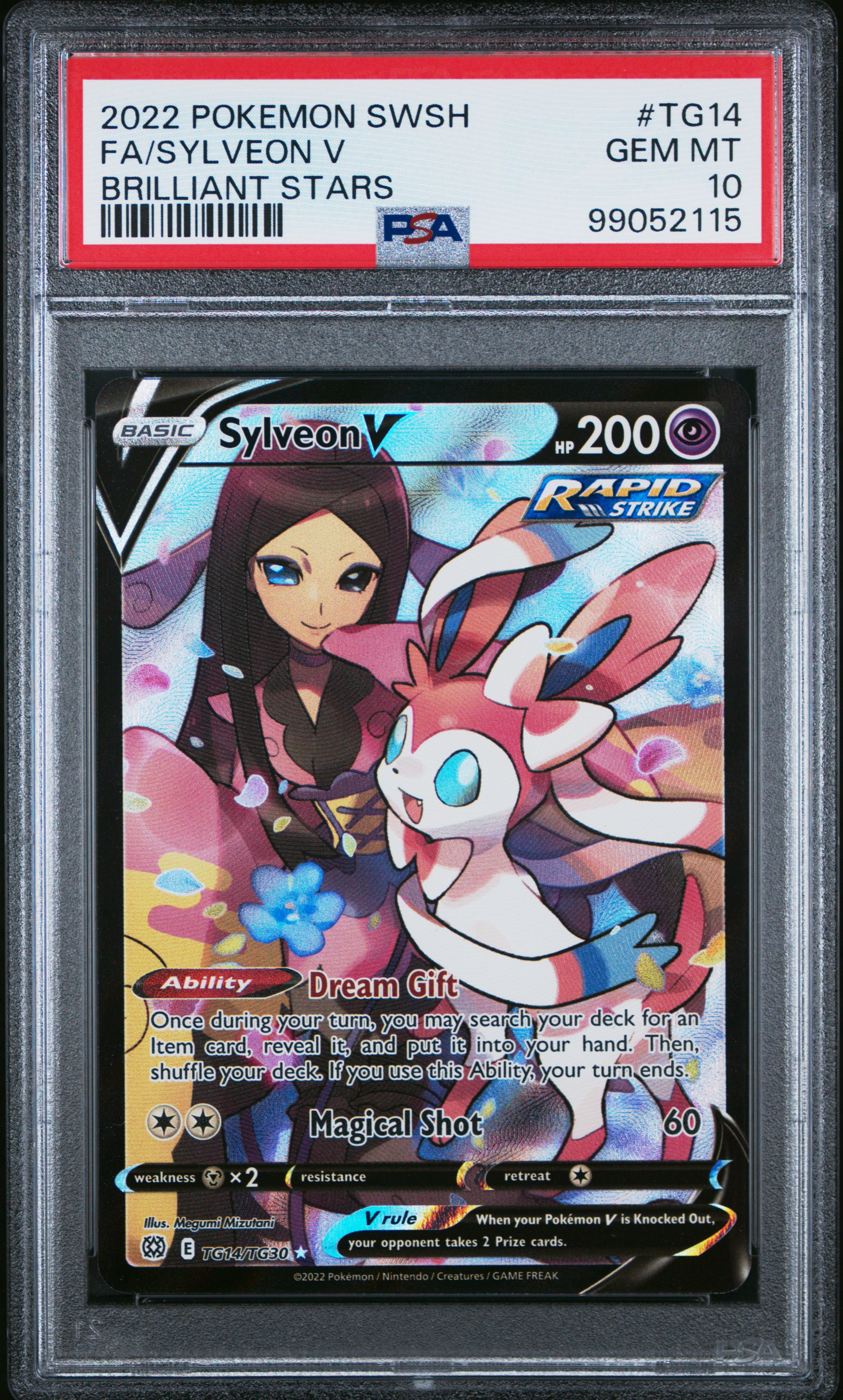 2022 Pokemon Sword & Shield Brilliant Stars Fa/Sylveon V #Tg14 (Brilliant Stars) Gem Mt 10 front