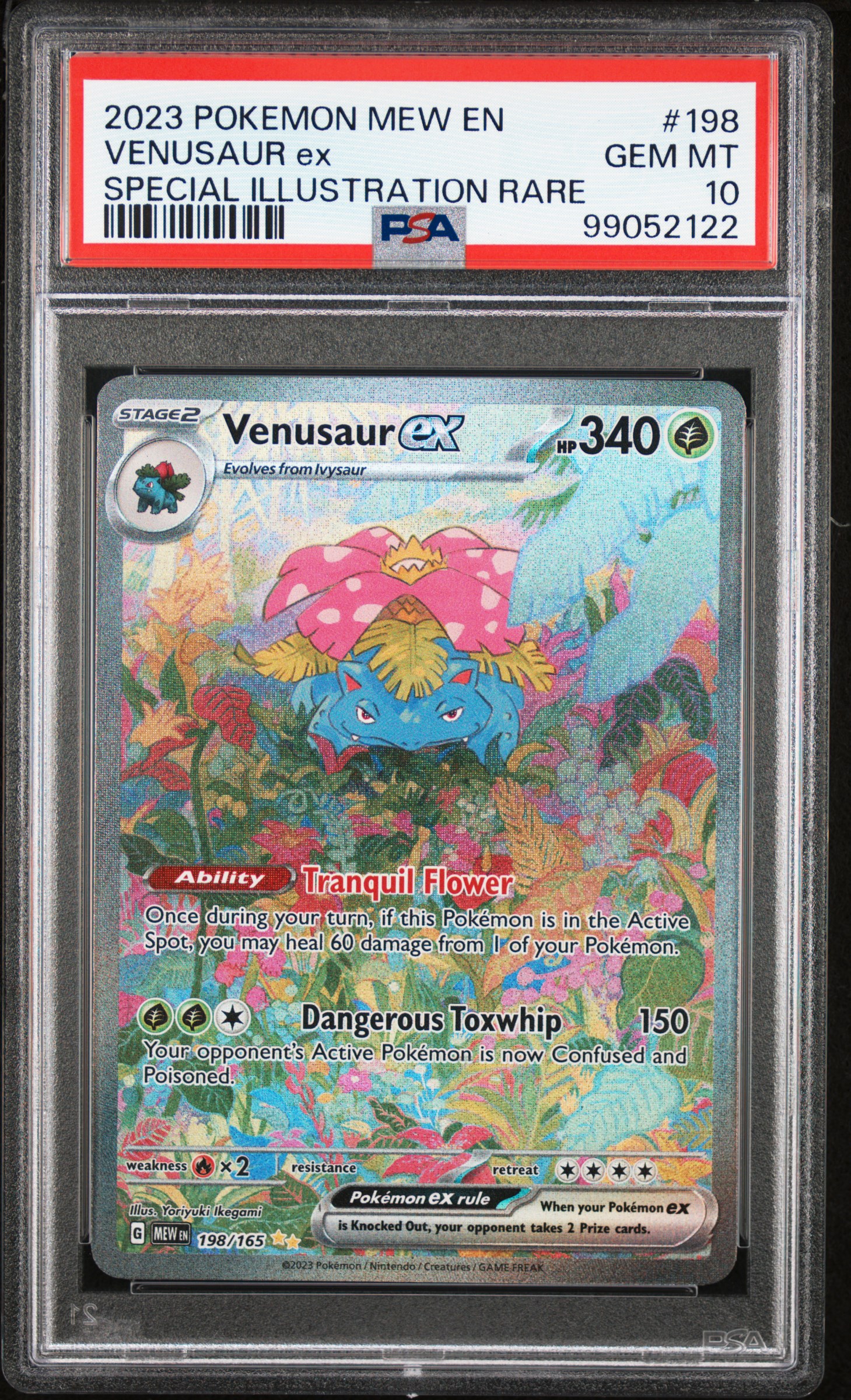 2023 Pokemon Mew En-151 Venusaur Ex #198 (Special Illustration Rare) Gem Mt 10 front
