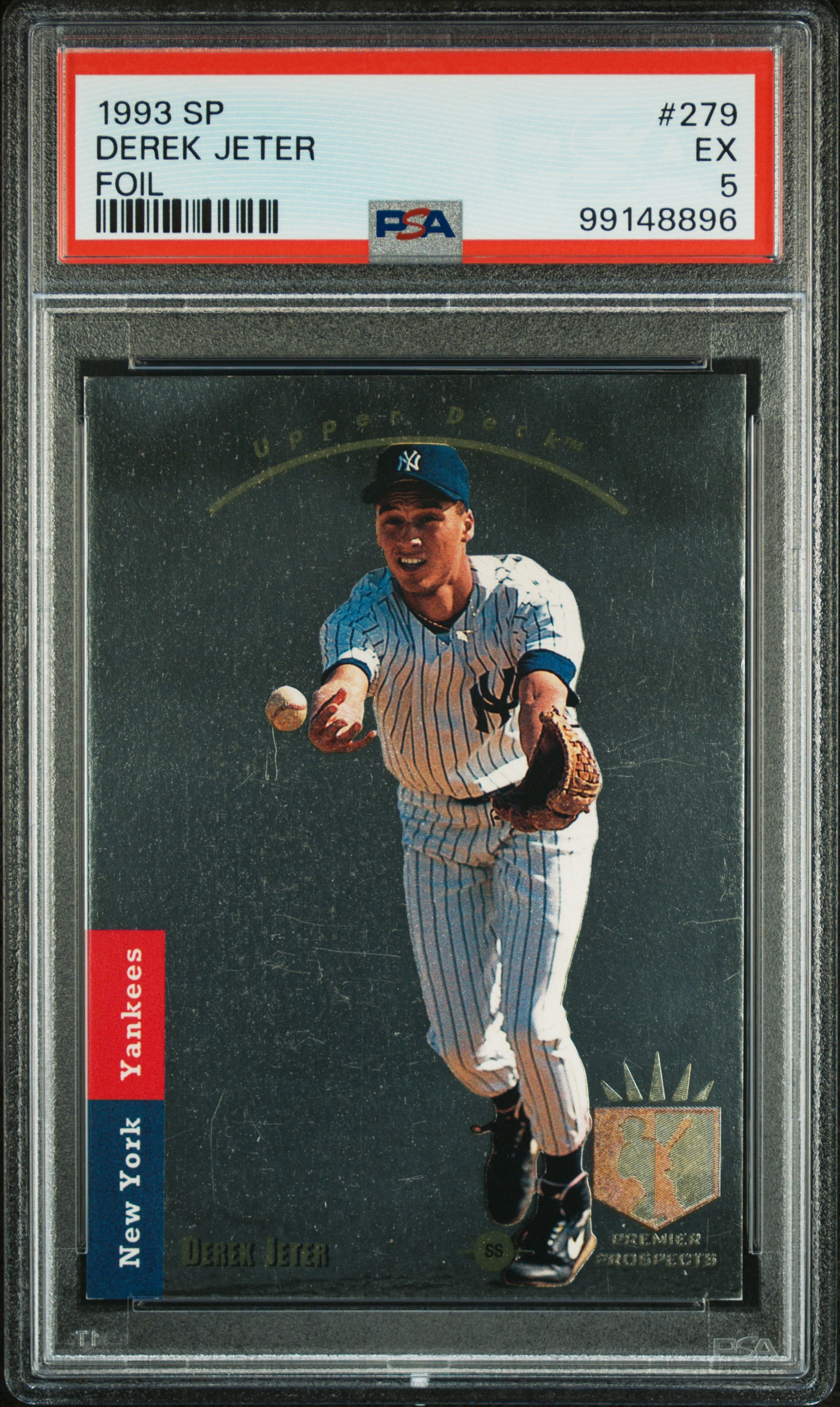 1993 Sp Derek Jeter #279 (Foil) Ex 5 front