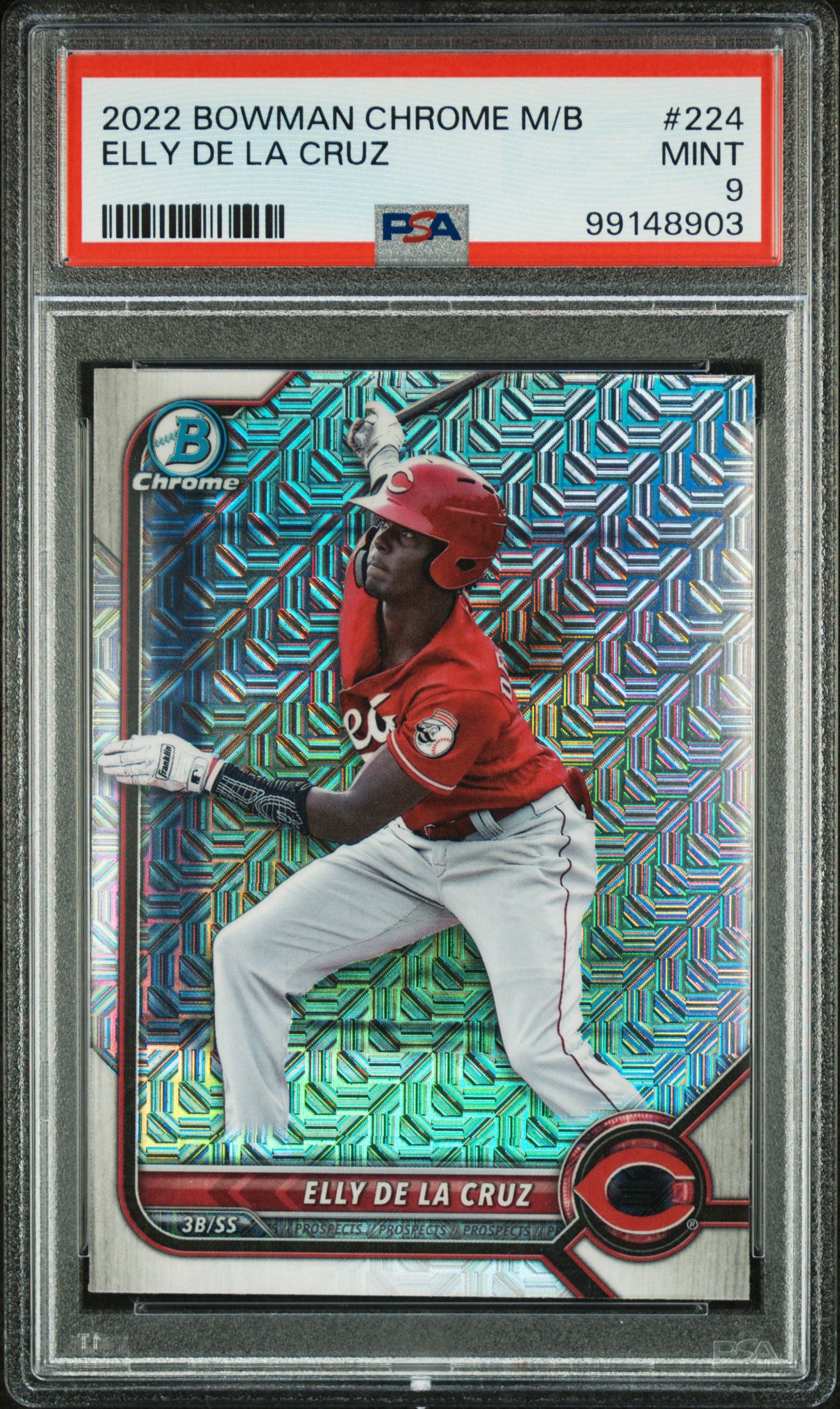 2022 Bowman Mega Box Chrome Elly De La Cruz #224 Mint 9 front