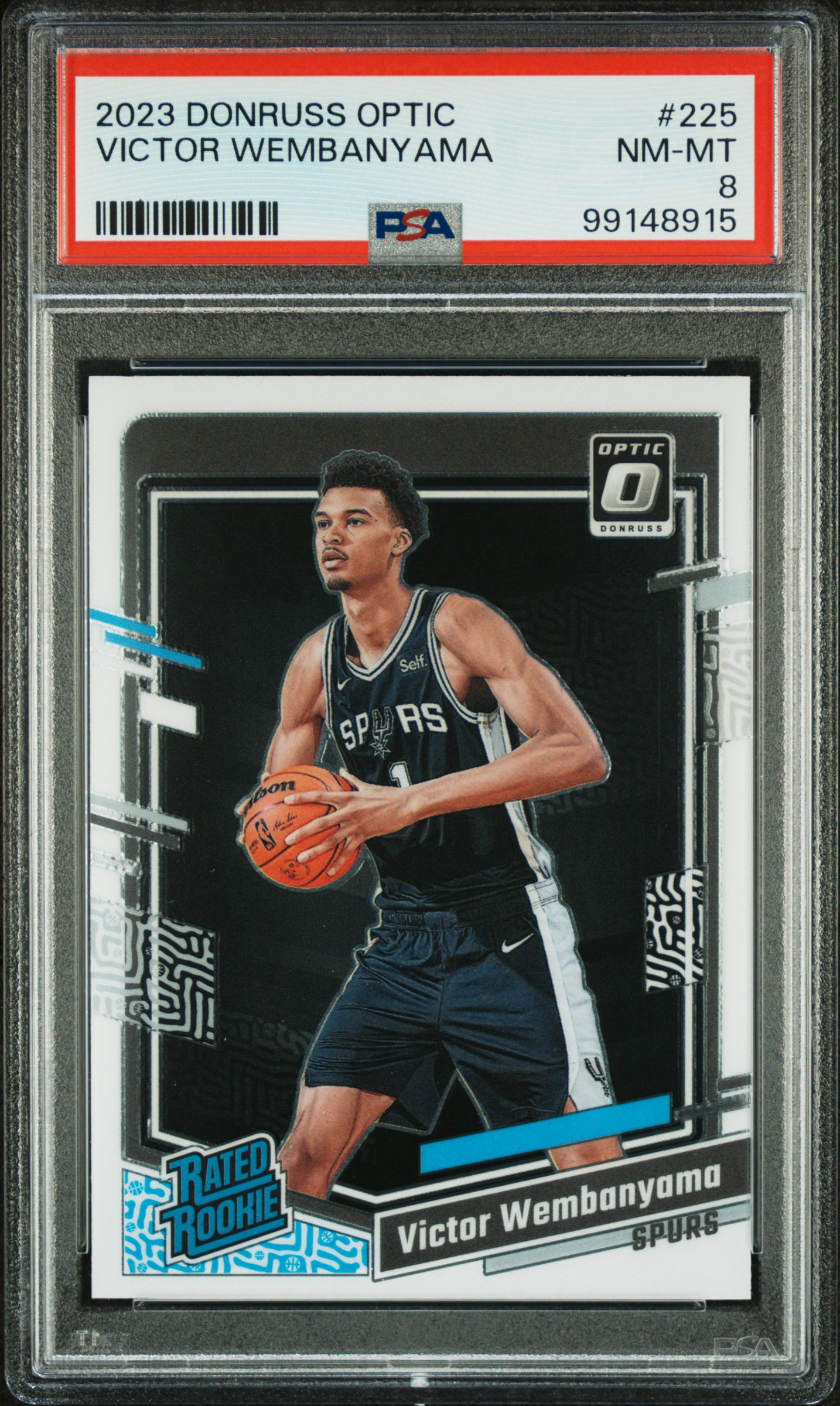 2023 Panini Donruss Optic Victor Wembanyama #225 Nm-Mt 8 front