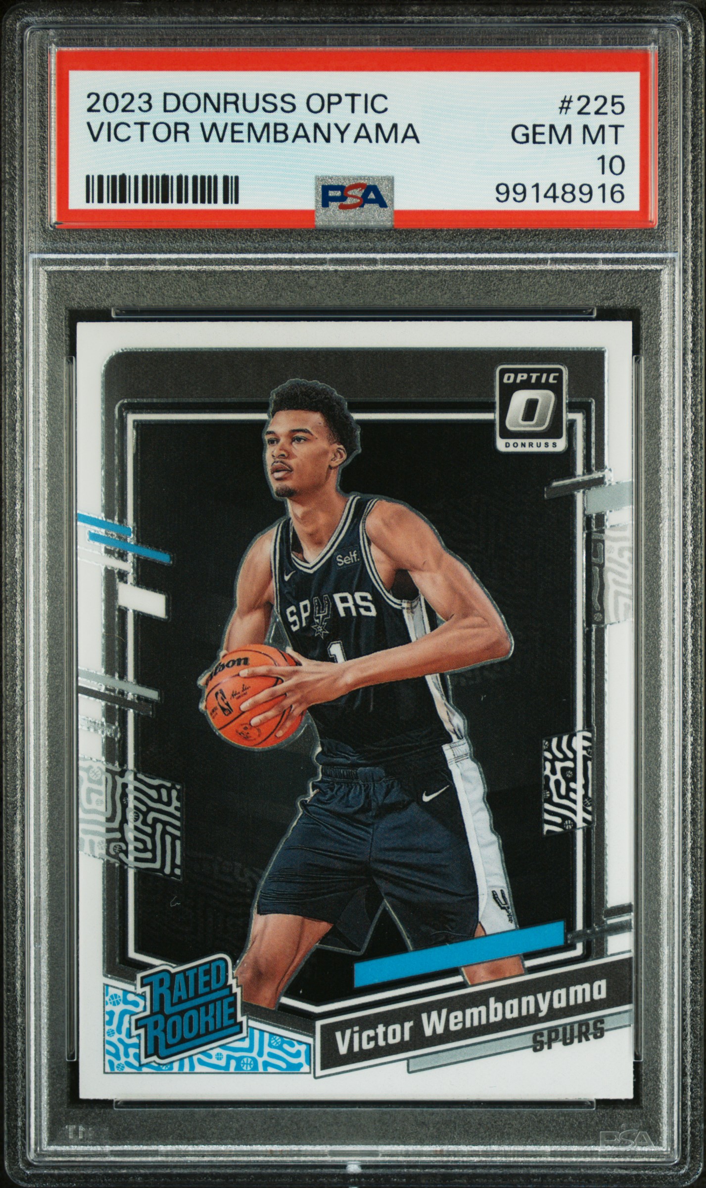 2023 Panini Donruss Optic Victor Wembanyama #225 Gem Mt 10 front