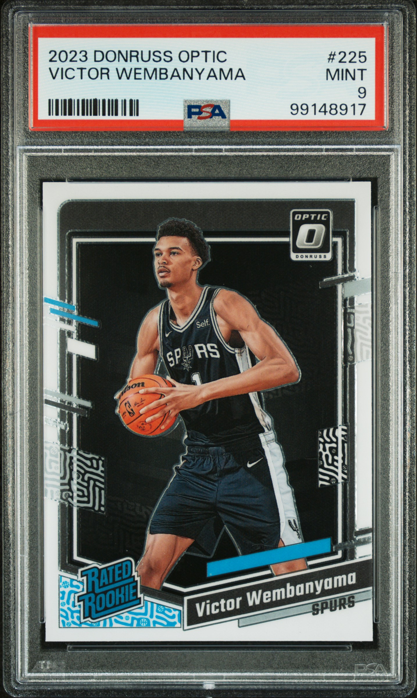 2023 Panini Donruss Optic Victor Wembanyama #225 Mint 9 front