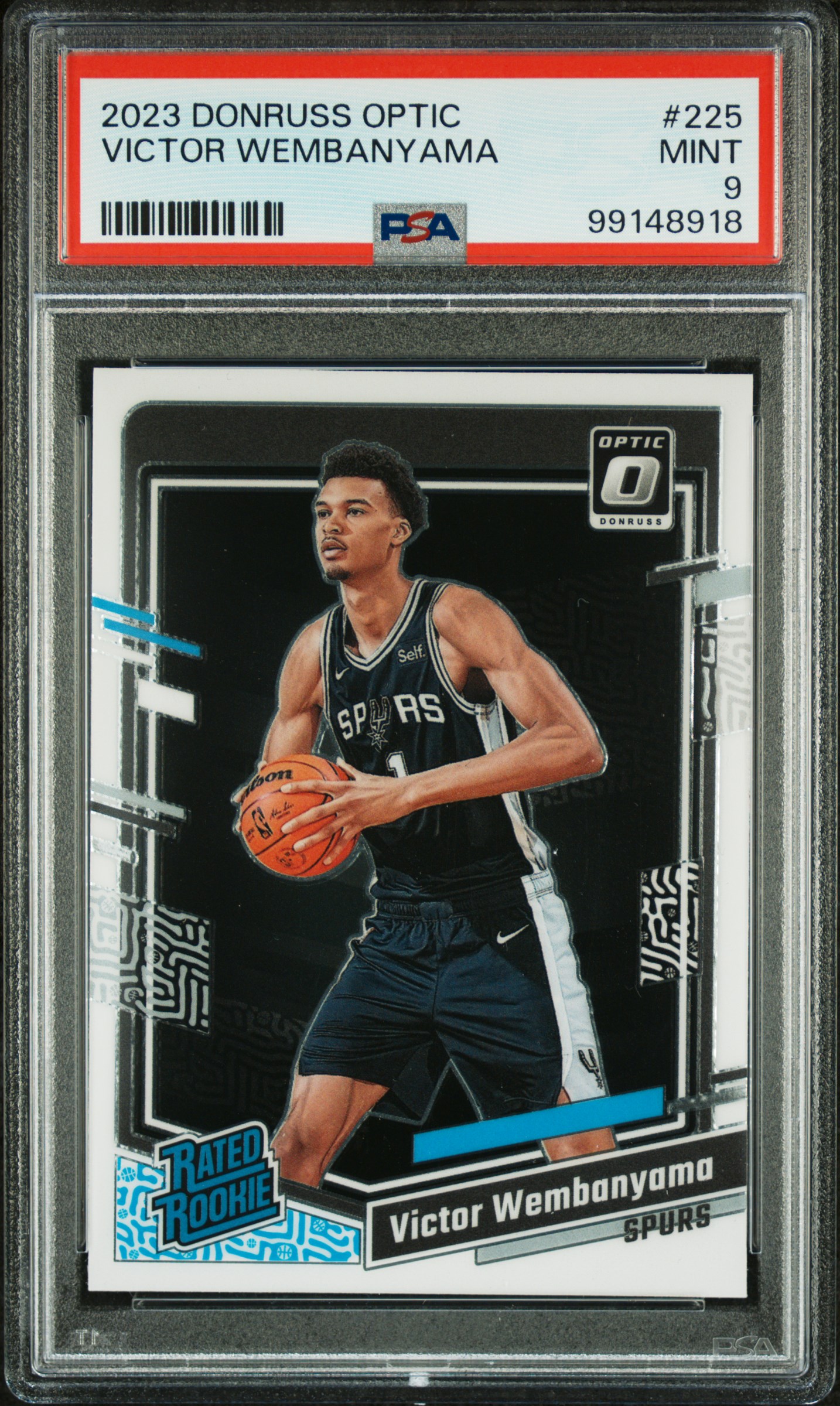 2023 Panini Donruss Optic Victor Wembanyama #225 Mint 9 front