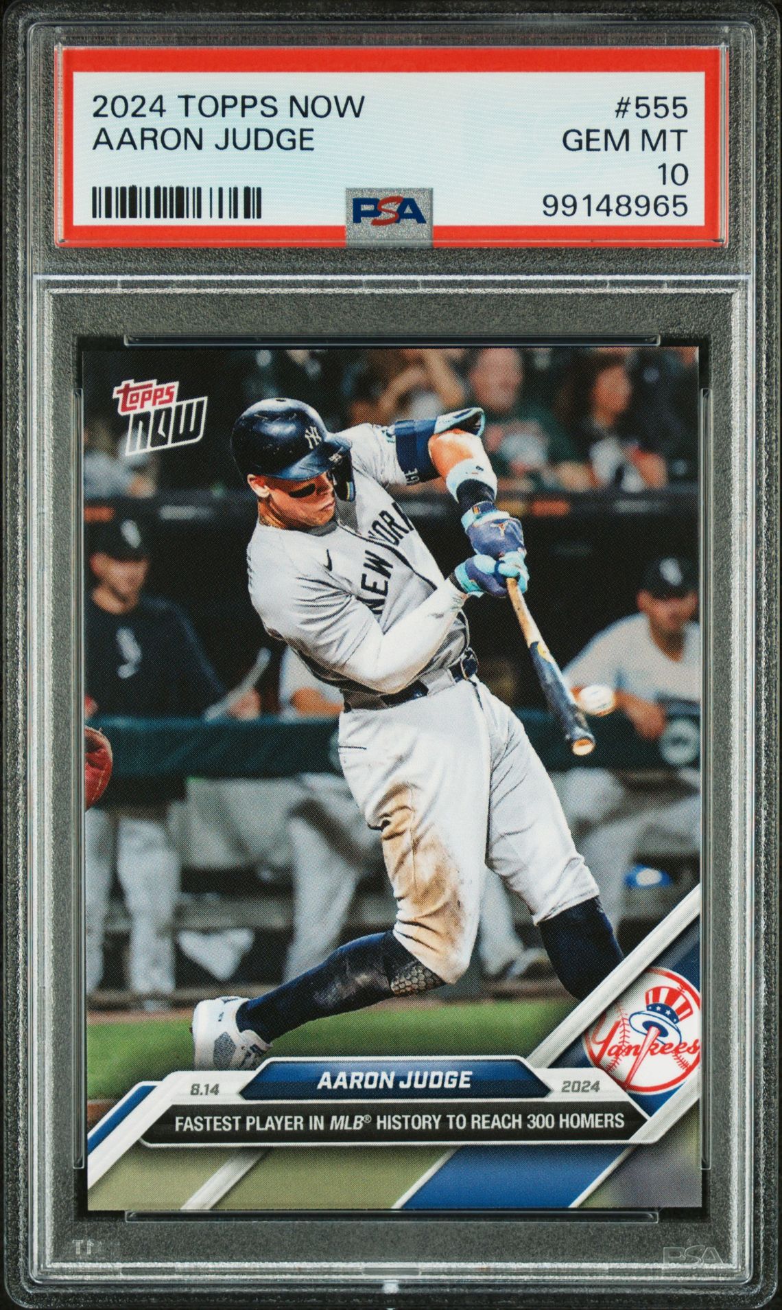 2024 Topps Now Aaron Judge #555 Gem Mt 10 front