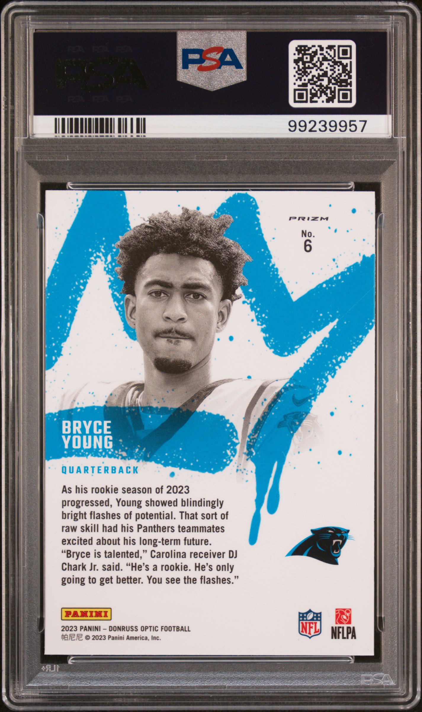 2023 Panini Donruss Optic Rookie Kings Bryce Young #6 Gem Mt 10 back