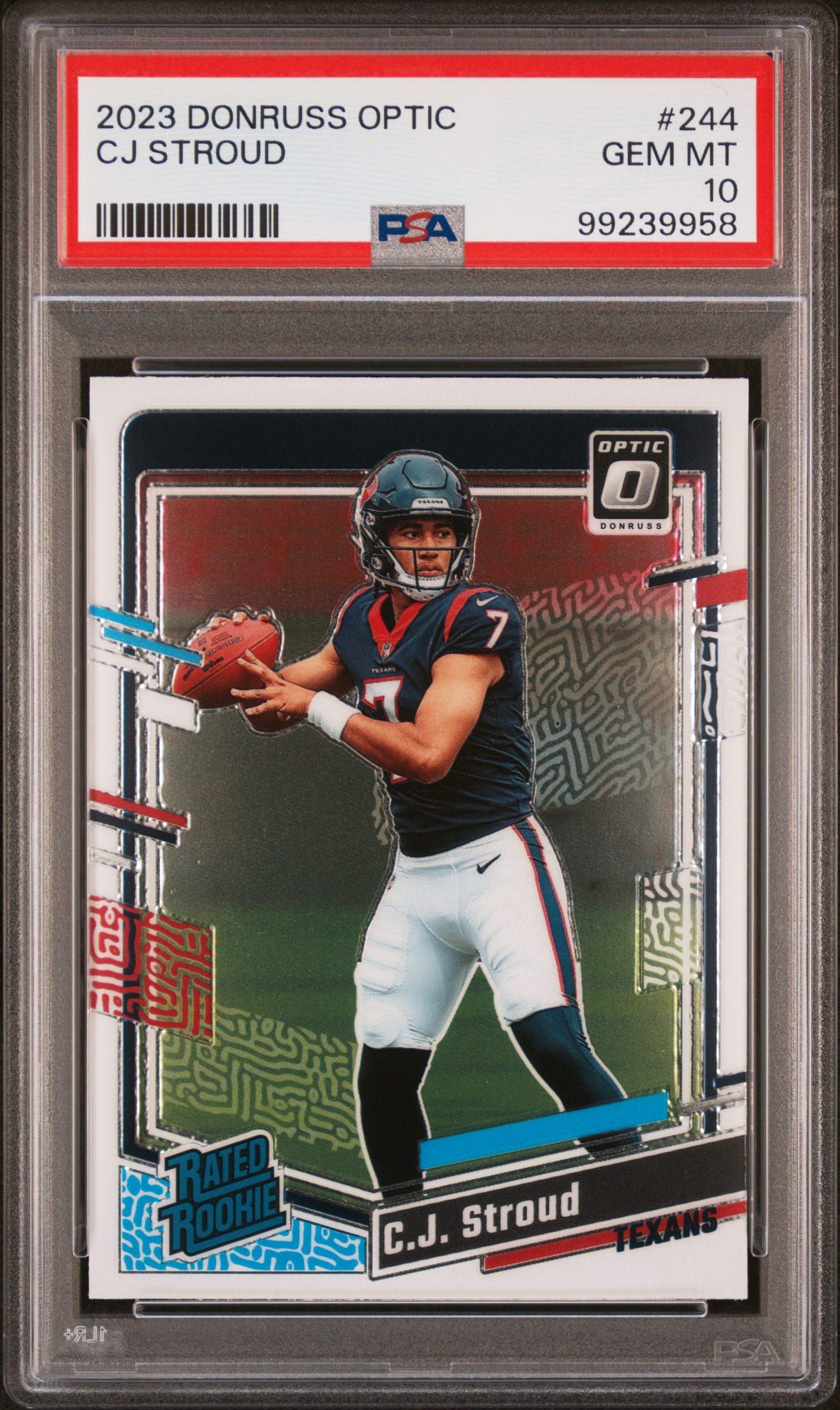 2023 Panini Donruss Optic Cj Stroud #244 Gem Mt 10 front