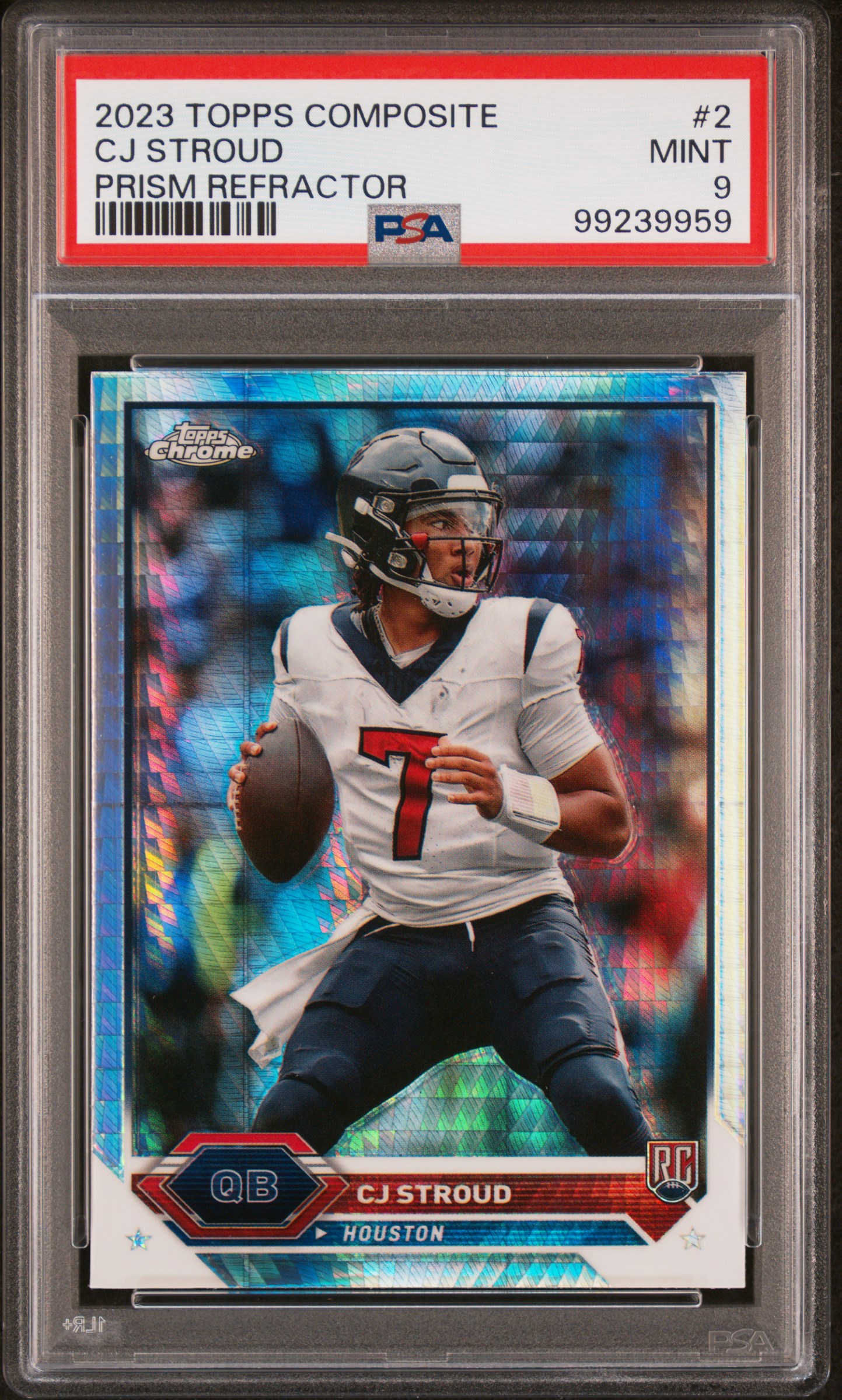 2023 Topps Composite Cj Stroud #2 (Prism Refractor) Mint 9 front
