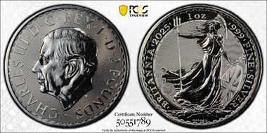 2025 £2 Britannia Ag MS68