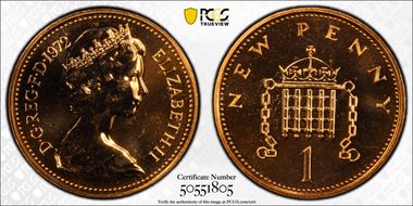 1972 1p S-B1 New Penny PR67RD