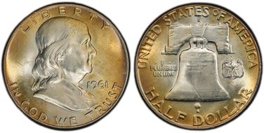 1961-D 50C MS64FBL
