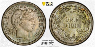 1910-D 10C MS66+