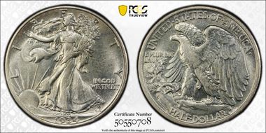 1934 50C AU53