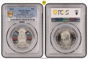 2022 50C SA Railways No. 504 Tom Barr Smith Colorized MS69