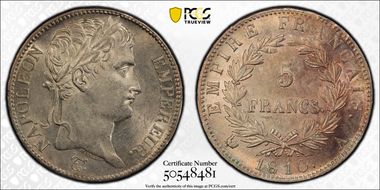 1810-A 5 Fr Gad-584 F-307 AU58