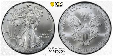 2000 $1 Silver Eagle MS69