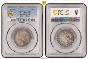 1749 10 St KM-95 Ag MS65