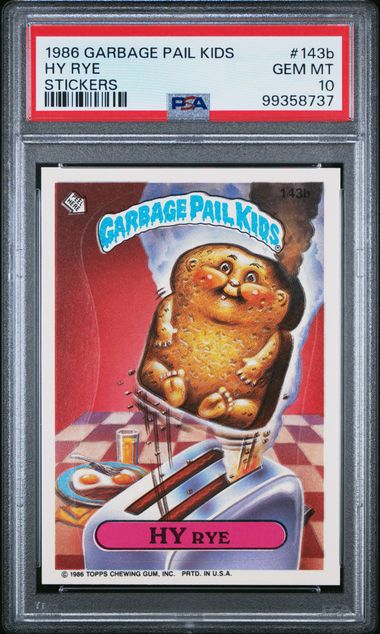 1986 Topps GARBAGE PAIL KIDS STICKERS STICKERS #143B Hy Rye front