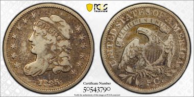 1835 H10C Small Date, Small 5C VF20