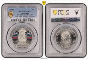 2022 50C SA Railways No. 504 Tom Barr Smith Colorized MS69