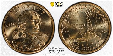 2000-D SAC$1 Millennium Set MS67