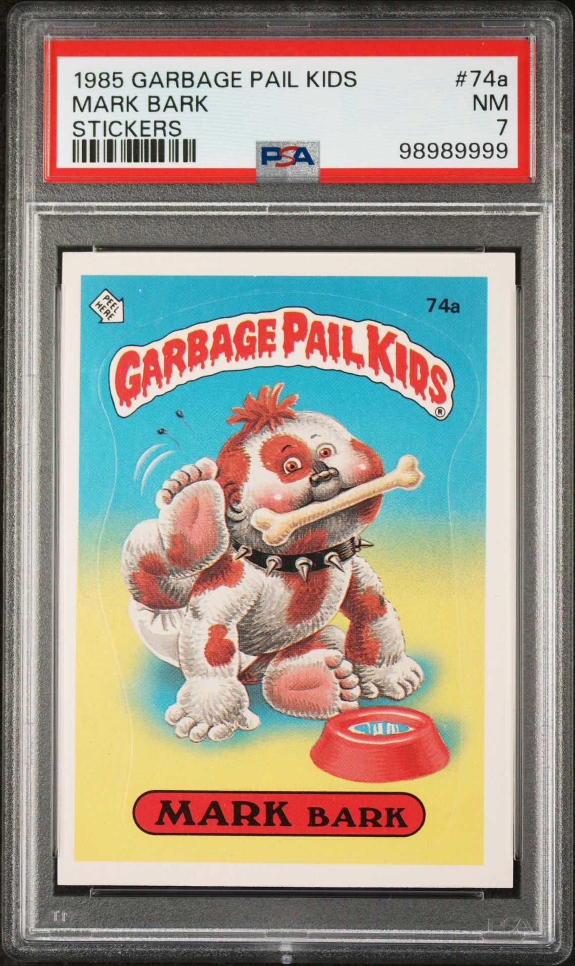 1985 Topps GARBAGE PAIL KIDS STICKERS #74A Mark Bark front