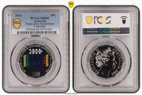 2011 50C Triple Zero Anniversary Colorized MS68