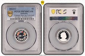 2023-C $2 Vietnam War Colorized  Ag PR70DCAM