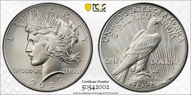 2024 $1 Peace Dollar MS70