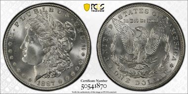 1887 $1 MS67