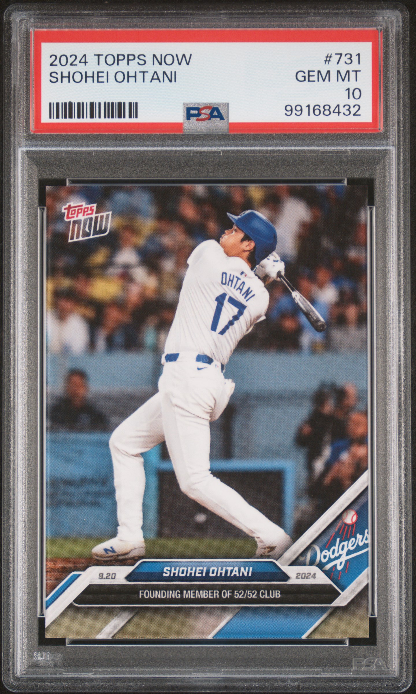 2024 Topps Now Shohei Ohtani #731 Gem Mt 10 front