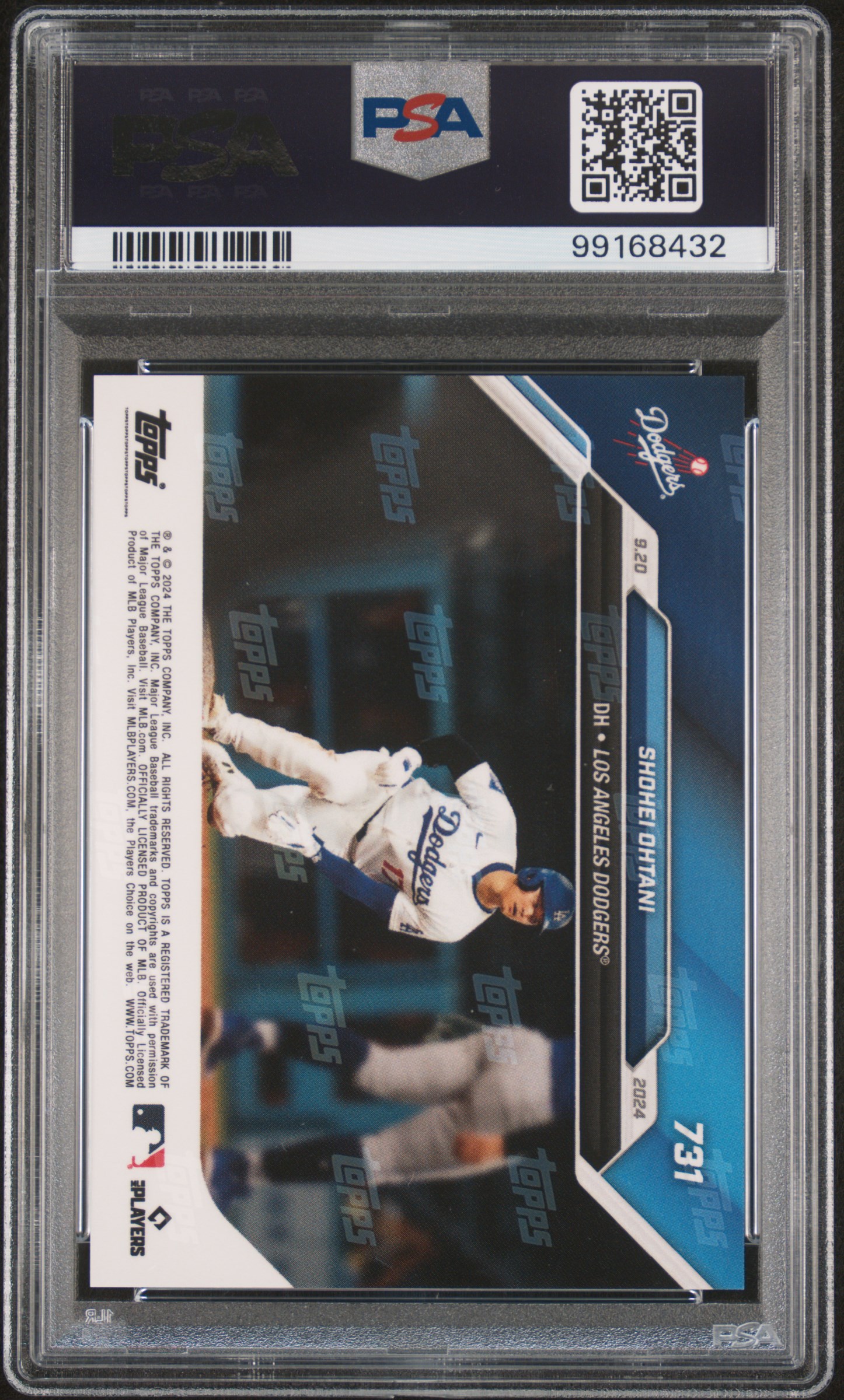2024 Topps Now Shohei Ohtani #731 Gem Mt 10 back
