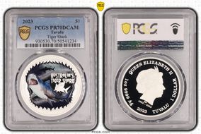 2023 $1 Tiger Shark PR70DCAM