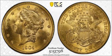 1904 $20 MS64