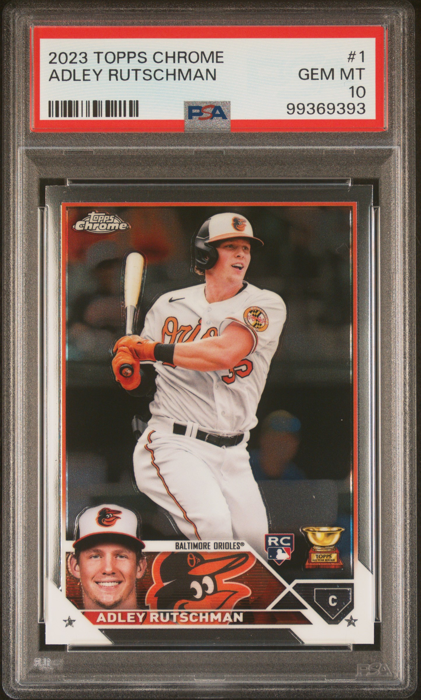 2023 Topps Chrome Adley Rutschman #1 Gem Mt 10 front