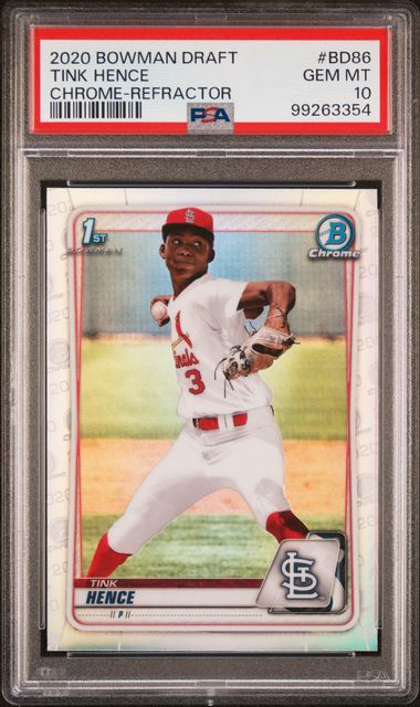 2020 Bowman Bowman Draft Refractor #BD-86 Tink Hence front