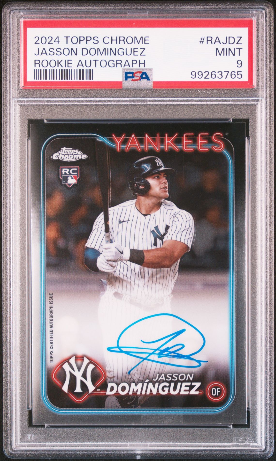 2024 Topps Chrome TOPPS CHROME ROOKIE AUTOGRAPHS #RAJDZ Jasson Dominguez front