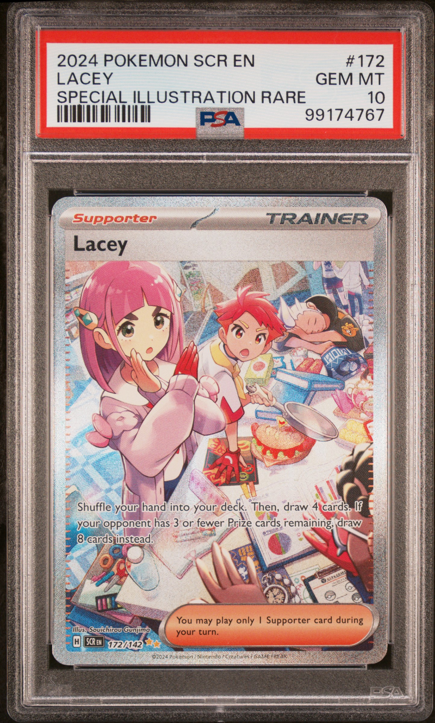 2024 Pokemon Scr En-Stellar Crown Lacey #172 (Special Illustration Rare) Gem Mt 10 front