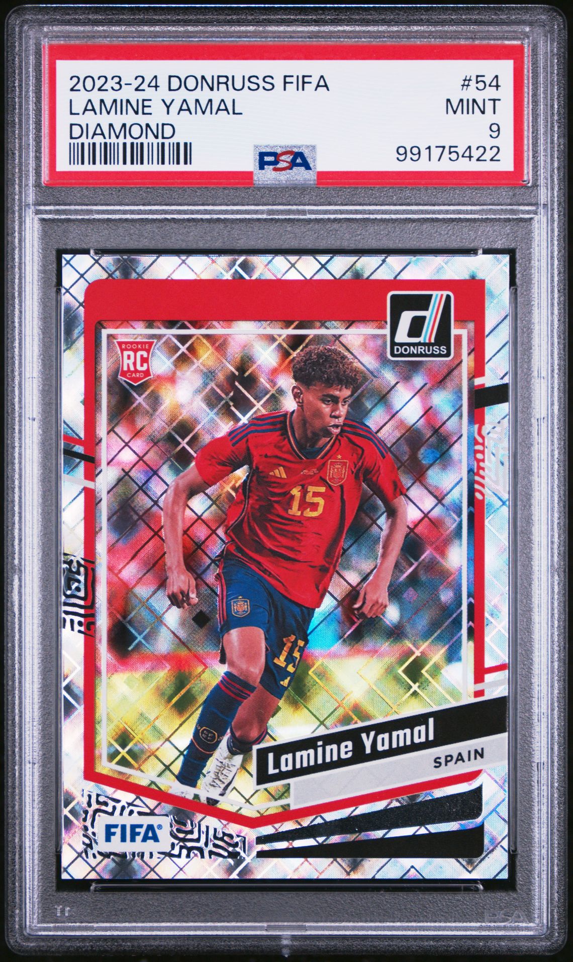 2023-24 Panini Donruss Fifa Lamine Yamal #54 (Diamond) Mint 9 front