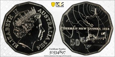 2014 50C German New Guinea MS69