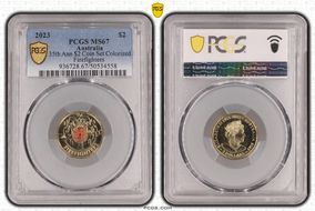 2023 $2 35th Ann $2 Coin Set Colorized Firefighters MS67