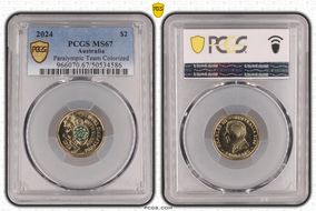 2024 $2 Paralympic Team Colorized MS67