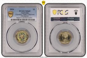 2024 $2 Olympic Team Colorized Olympism MS69