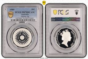1989 50C Jubilee Ag PR70DCAM