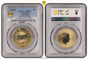 2010-P $1 Grasshopper Backyard Bugs MS69