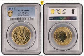 2010-P $1 Praying Mantis Backyard Bugs MS68