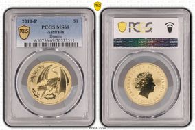 2011-P $1 Year of the Dragon Ag MS69