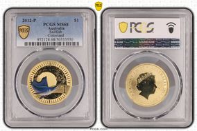 2012-P $1 Sailfish  Colorized MS68