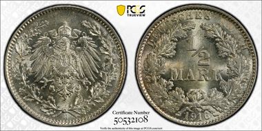 1916-E 1/2 Mk J-16 MS65